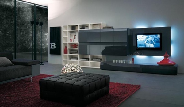 ห้องดูทีวี TV-Wall-Design-Living-Room-16